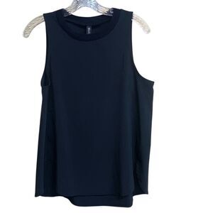 433. Athleta sleeveless black long athletic tank with slits size small